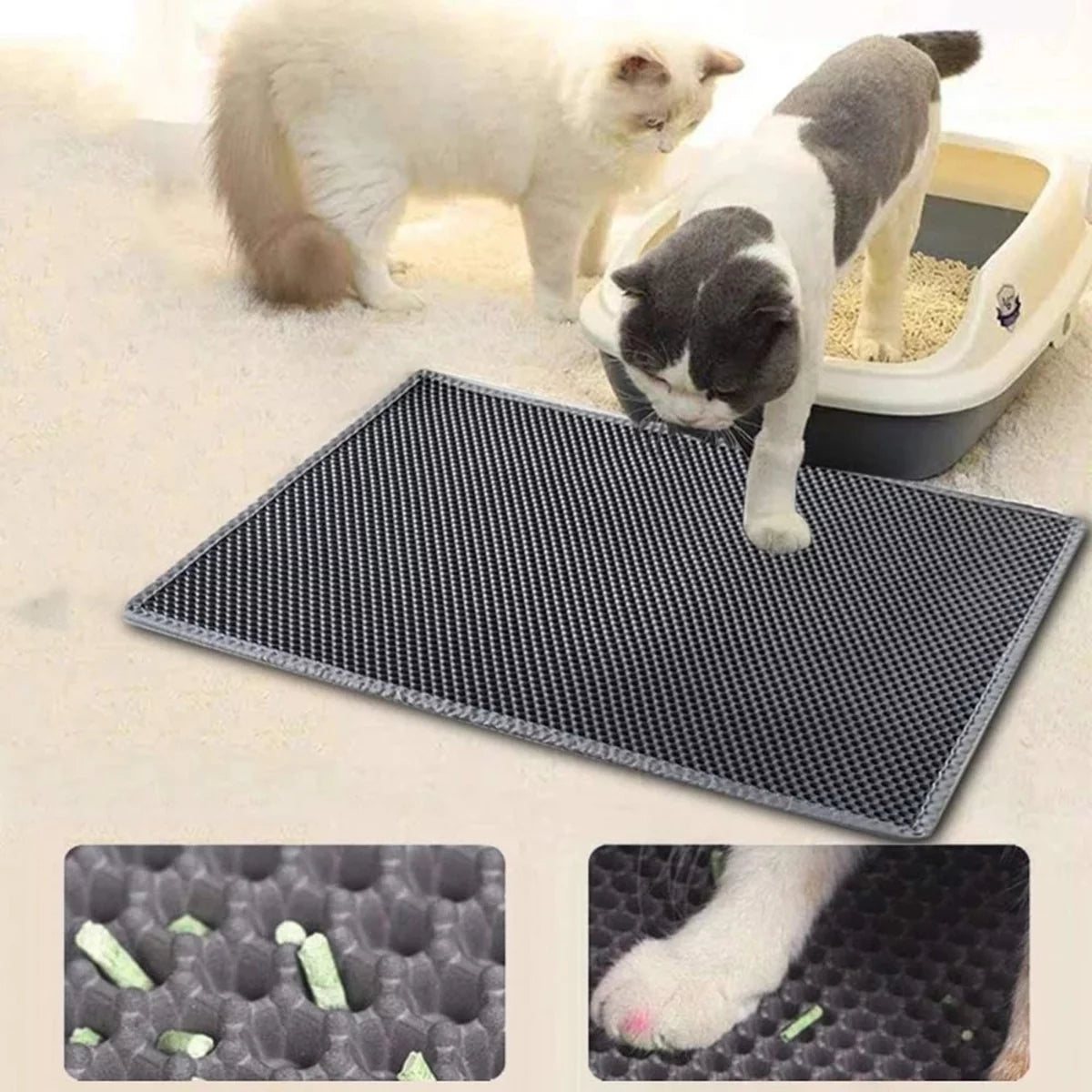 Cat Litter Trapping Mat, Waterproof Kitty Litter Trapper Pad -16"-20"-